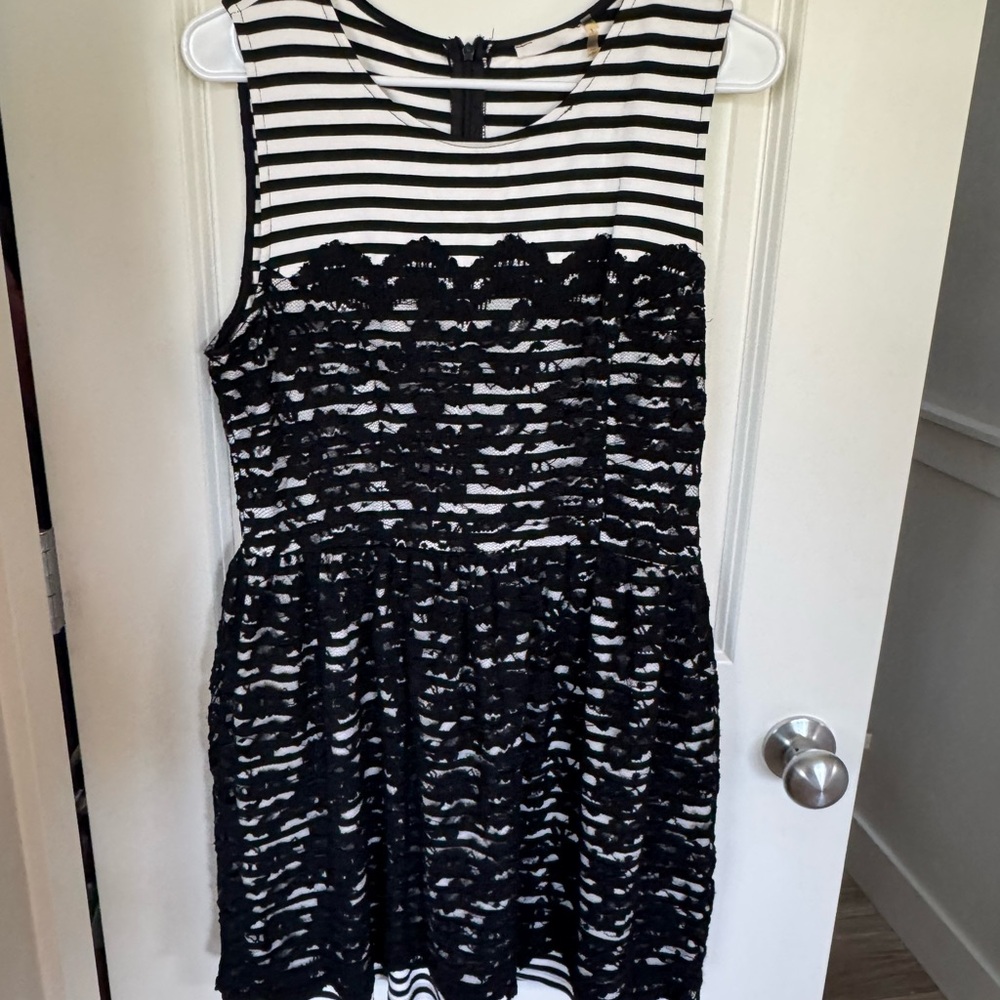 Black and White Striped Dress